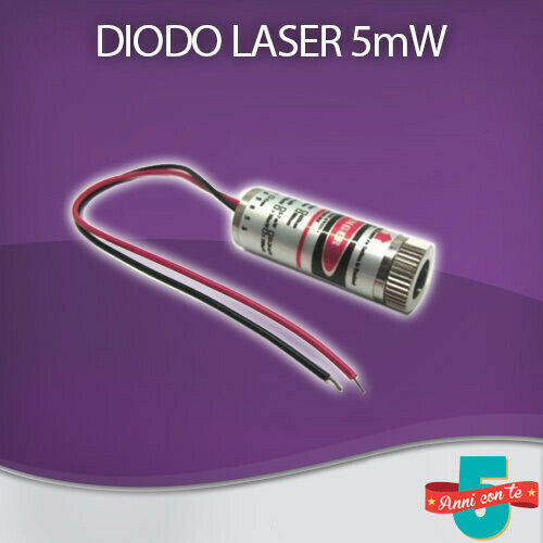 DIODO LASER ROSSO 650 nM 5mW MODULO LED PUNTATORE CROCE ELETTRONICA ARDUINO  – WallMall – La tua casa in buone mani