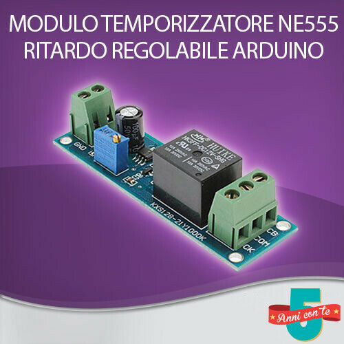 MODULO TEMPORIZZATORE 12V RITARDO REGOLABILE NE555 TIMER ARDUINO RELE'  RELAY LED – WallMall – La tua casa in buone mani