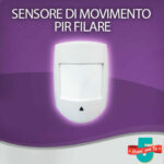 SENSORE DI MOVIMENTO INTERNO PIR VOLUMETRICO FILARE ALLARME ANTIFURTO CON TAMPER