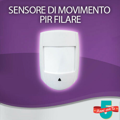 SENSORE DI MOVIMENTO INTERNO PIR VOLUMETRICO FILARE ALLARME ANTIFURTO CON  TAMPER – WallMall – La tua casa in buone mani