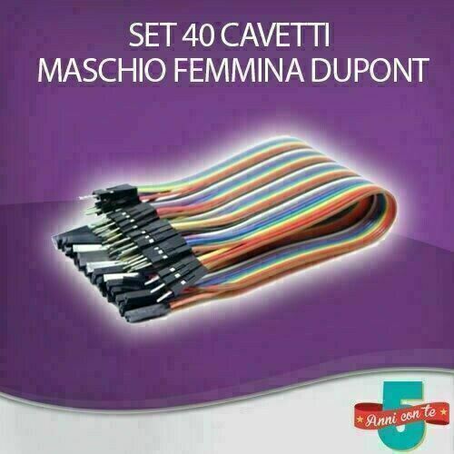 40 CAVI DUPONT 20CM MASCHIO FEMMINA JUMPER PONTICELLI CAVETTI FLESSIBILI  ARDUINO – WallMall – La tua casa in buone mani