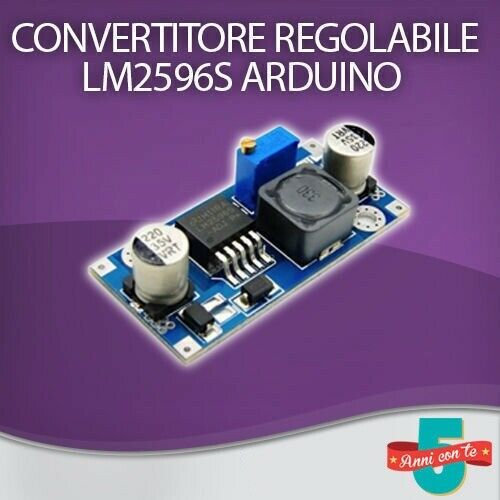 Scheda Alimentazione Step Down LM2596 3A regolazione con Dip Switch arduino 
