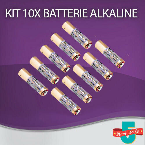 BATTERIA 10 BATTERIE ALKALINE 12V 27A PORTACHIAVI TELECOMANDO