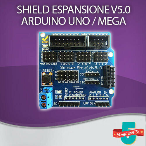 SCHEDA ESPANSIONE SENSORI SHIELD V5.0 EXPANSION UNO / MEGA COMPATIBILE  ARDUINO – WallMall – La tua casa in buone mani